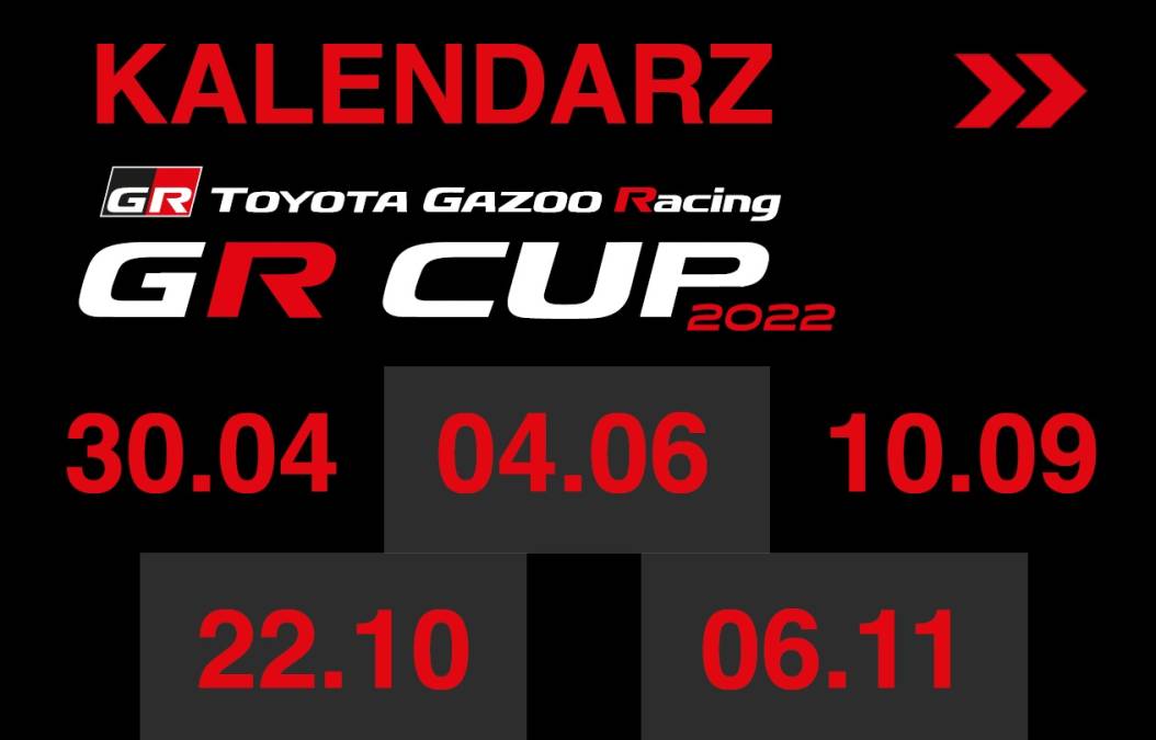 Kalendarz TOYOTA GR Cup 2022